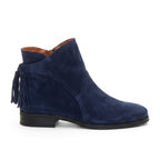 Ankle Boots Suede Navy Blue Women's Tassel Flat – Casual, Office · Werune
