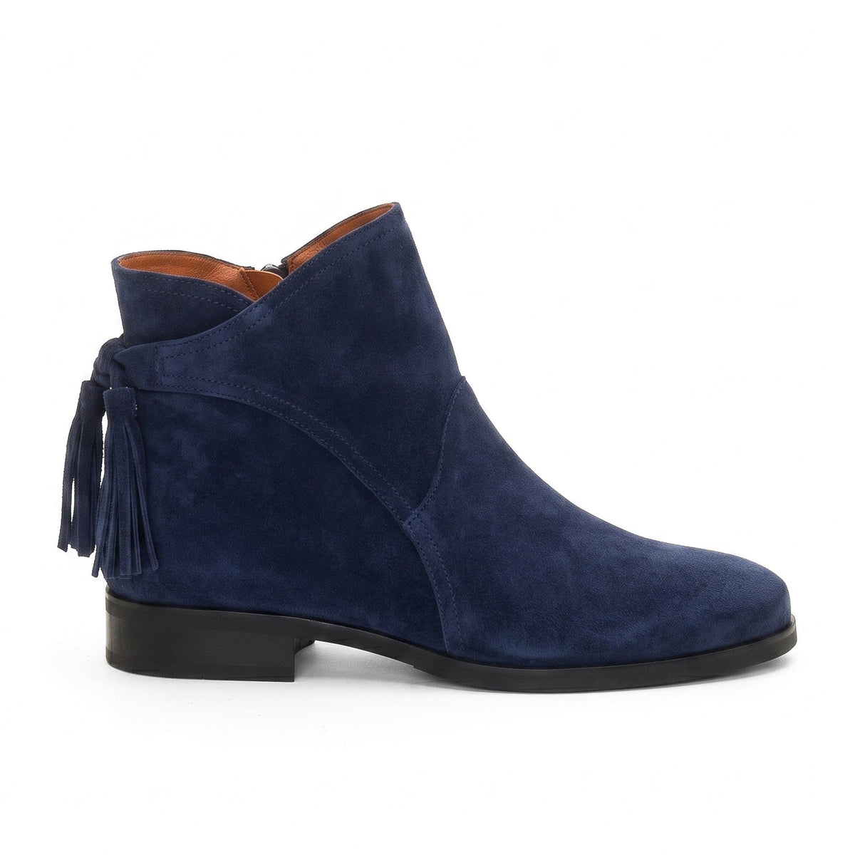 Ankle Boots Suede Navy Blue Women's Tassel Flat – Casual, Office · Werune