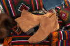 Ankle Boots Suede Tan Women's Flat Tassel Detail – Casual, Office · Werune