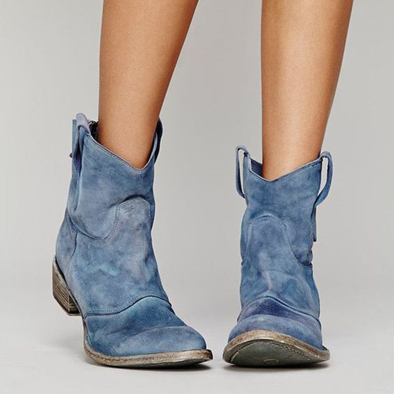 Ankle Boots Suede Taupe Block Heel Women's – Casual, Office, Holiday, Everyday Wear