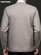 Argyle V-Neck Jumper Knitted Men's Sweater – Casual, Office, Autumn Layering, Gift