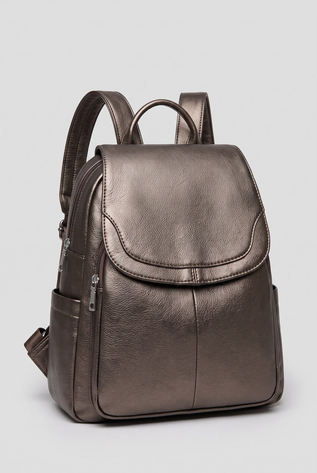 Backpack Faux Leather Black Women's Anti-Theft Multi-Pocket – Casual, Travel, Office, Everyday Bag