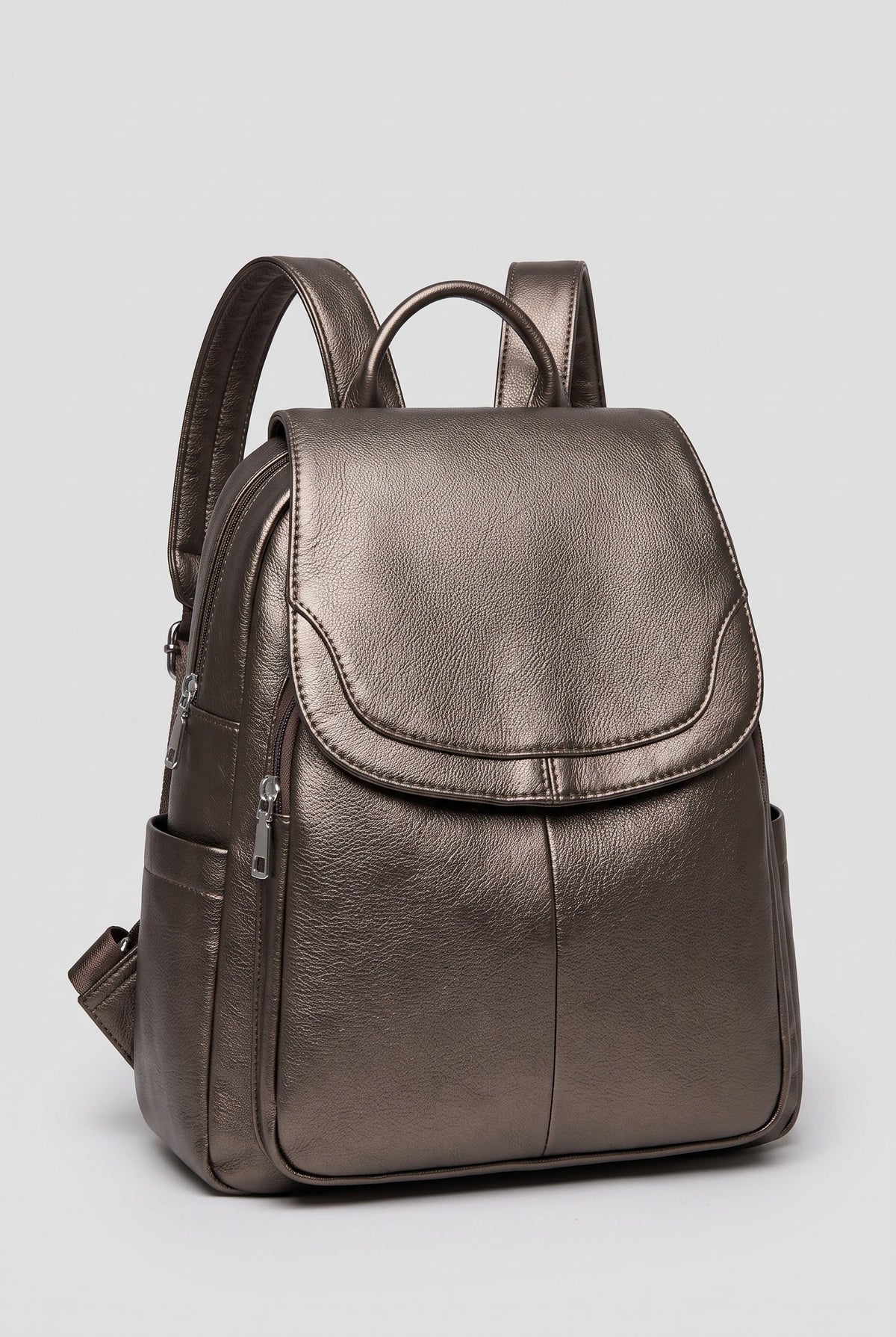 Backpack Faux Leather Black Women's Anti-Theft Multi-Pocket – Casual, Travel, Office, Everyday Bag