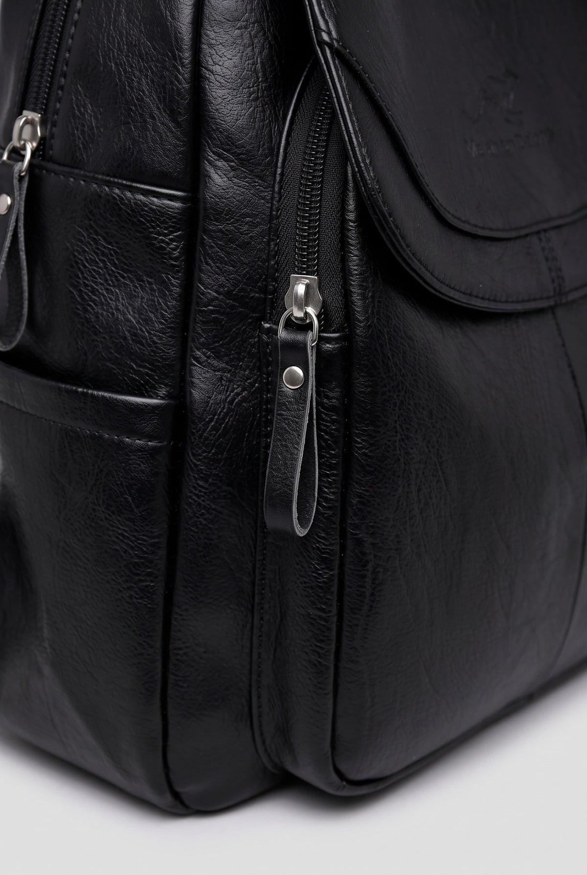 Backpack Faux Leather Black Women's Anti-Theft Multi-Pocket – Casual, Travel, Office, Everyday Bag