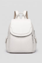 Backpack Faux Leather Black Women's Anti-Theft Multi-Pocket – Casual, Travel, Office, Everyday Bag