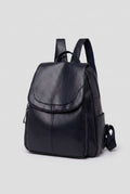 Backpack Faux Leather Black Women's Anti-Theft Multi-Pocket – Casual, Travel, Office, Everyday Bag