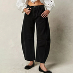 Barrel Leg Jeans Denim Mid Rise Women's Light Wash Wide Leg – Casual, Everyday · Werune