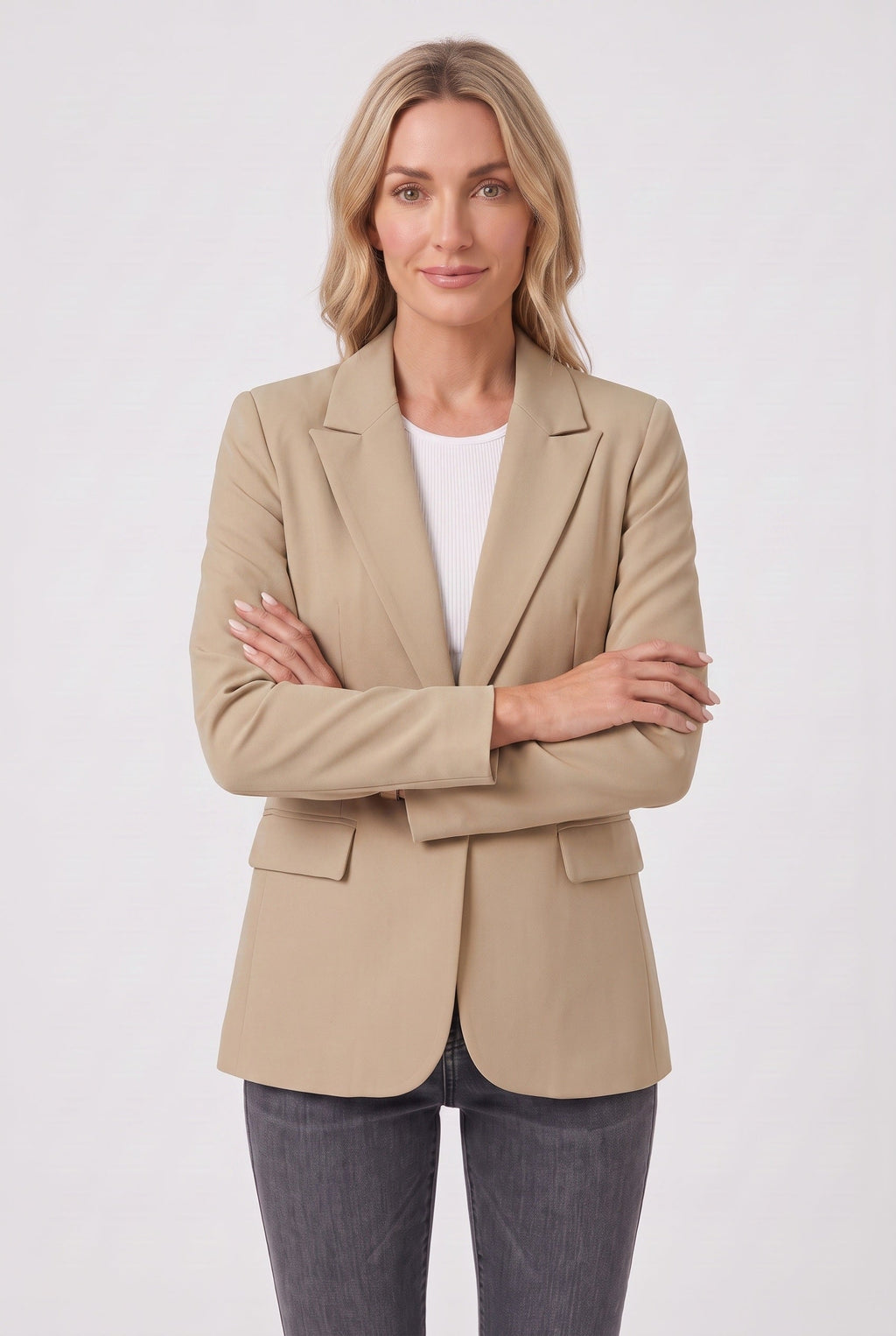 Blazer Black Single-Breasted Women's Tailored Jacket – Office, Casual, Work, Gift