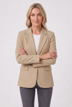 Blazer Black Single-Breasted Women's Tailored Jacket – Office, Casual, Work, Gift
