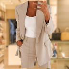 Blazer Trouser Suit Set Black Women's 2-Piece Long Sleeve – Office, Formal, Business, Gift