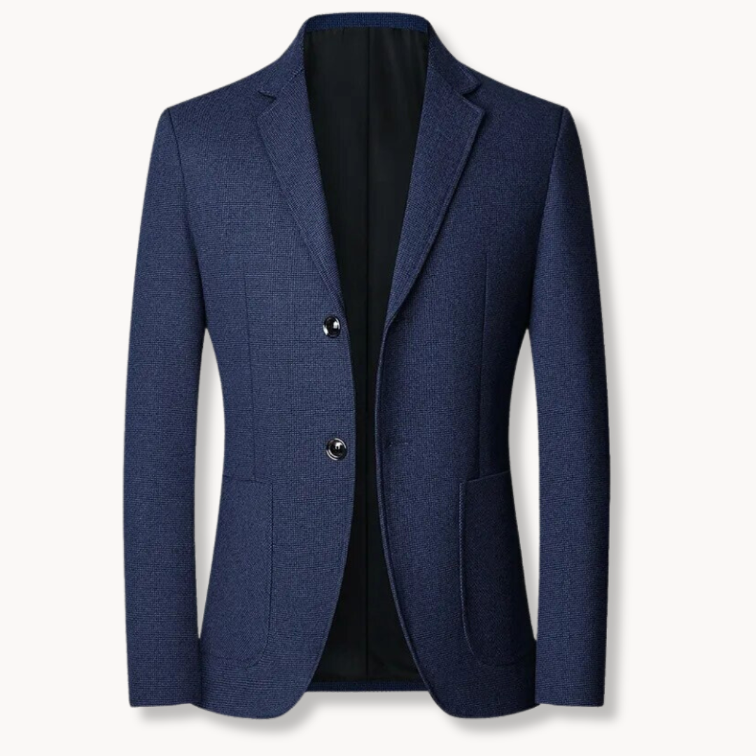 Blazer Tweed Two-Button Notch Lapel Men's Brown Tailored Jacket – Office, Casual, Smart Occasion Wear