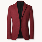 Blazer Tweed Two-Button Notch Lapel Men's Brown Tailored Jacket – Office, Casual, Smart Occasion Wear