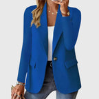 Blazer Women's Red Single-Button Lapel Jacket – Office, Work, Holiday, Gift · Werune