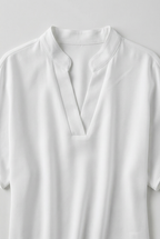 Blouse V-Neck Short Sleeve White Women's – Office, Casual, Everyday Wear, Smart Workwear Top