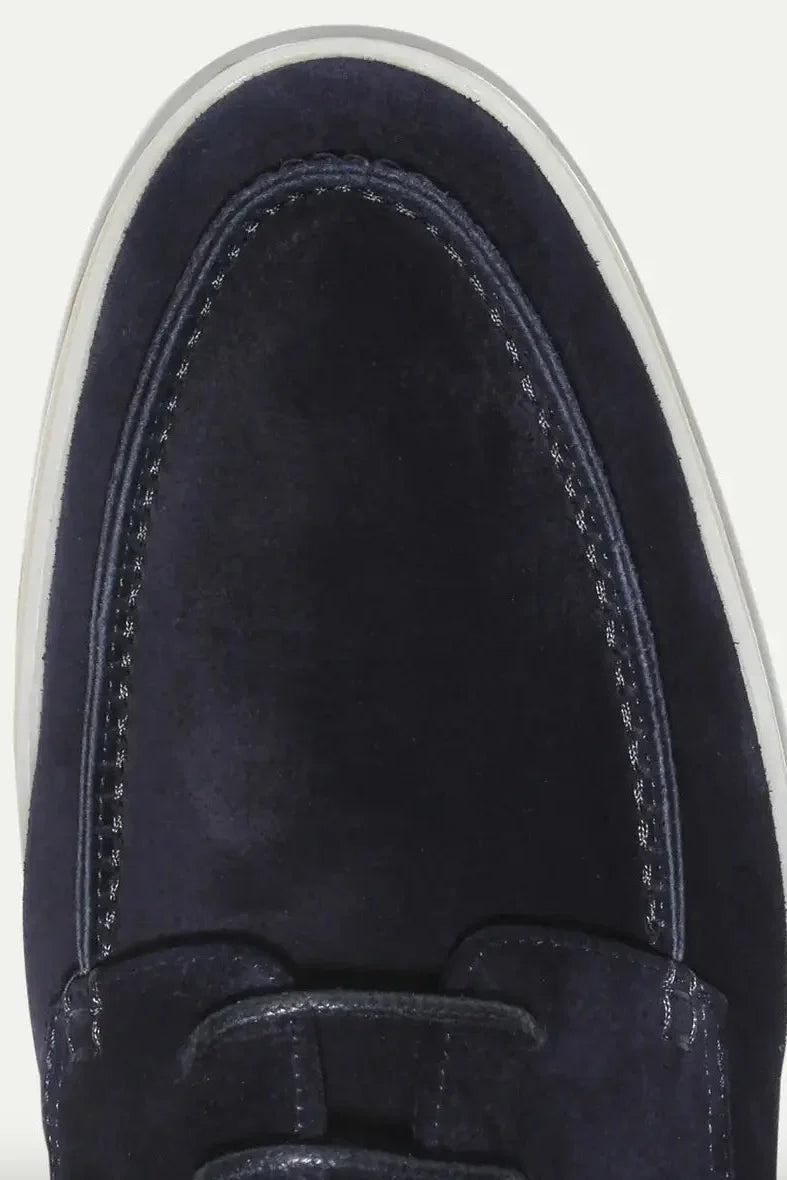 Boat Shoes Suede Navy Lace-Up Men's – Casual, Office, Holiday, Gift · Werune