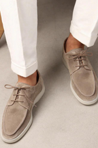 Boat Shoes Suede Navy Lace-Up Men's – Casual, Office, Holiday, Gift · Werune