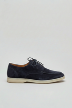 Boat Shoes Suede Navy Lace-Up Men's – Casual, Office, Holiday, Gift · Werune