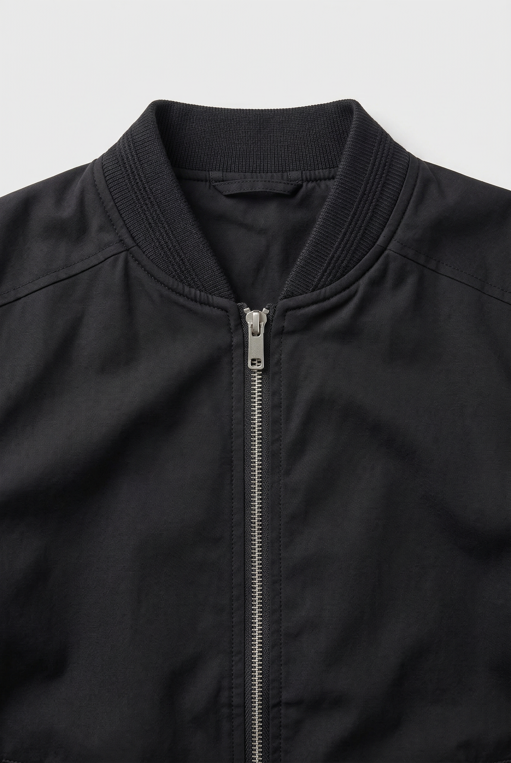 Bomber Jacket Black Men's Zip-Up with Sleeve Pocket – Casual, Office, Holiday, Gift