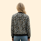 Bomber Jacket Leopard Print Women's Zip-Up – Casual, Holiday, Office, Gift · Werune