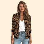Bomber Jacket Leopard Print Women's Zip-Up – Casual, Holiday, Office, Gift · Werune