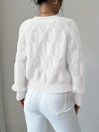 Cable Knit Cardigan Women's Pink Bow-Detail V-Neck Button-Up Sweater – Casual, Office, Holiday, Gift