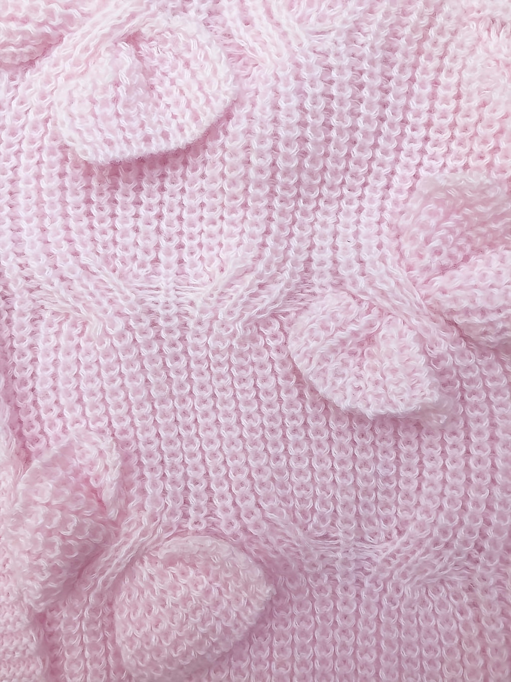 Cable Knit Cardigan Women's Pink Bow-Detail V-Neck Button-Up Sweater – Casual, Office, Holiday, Gift