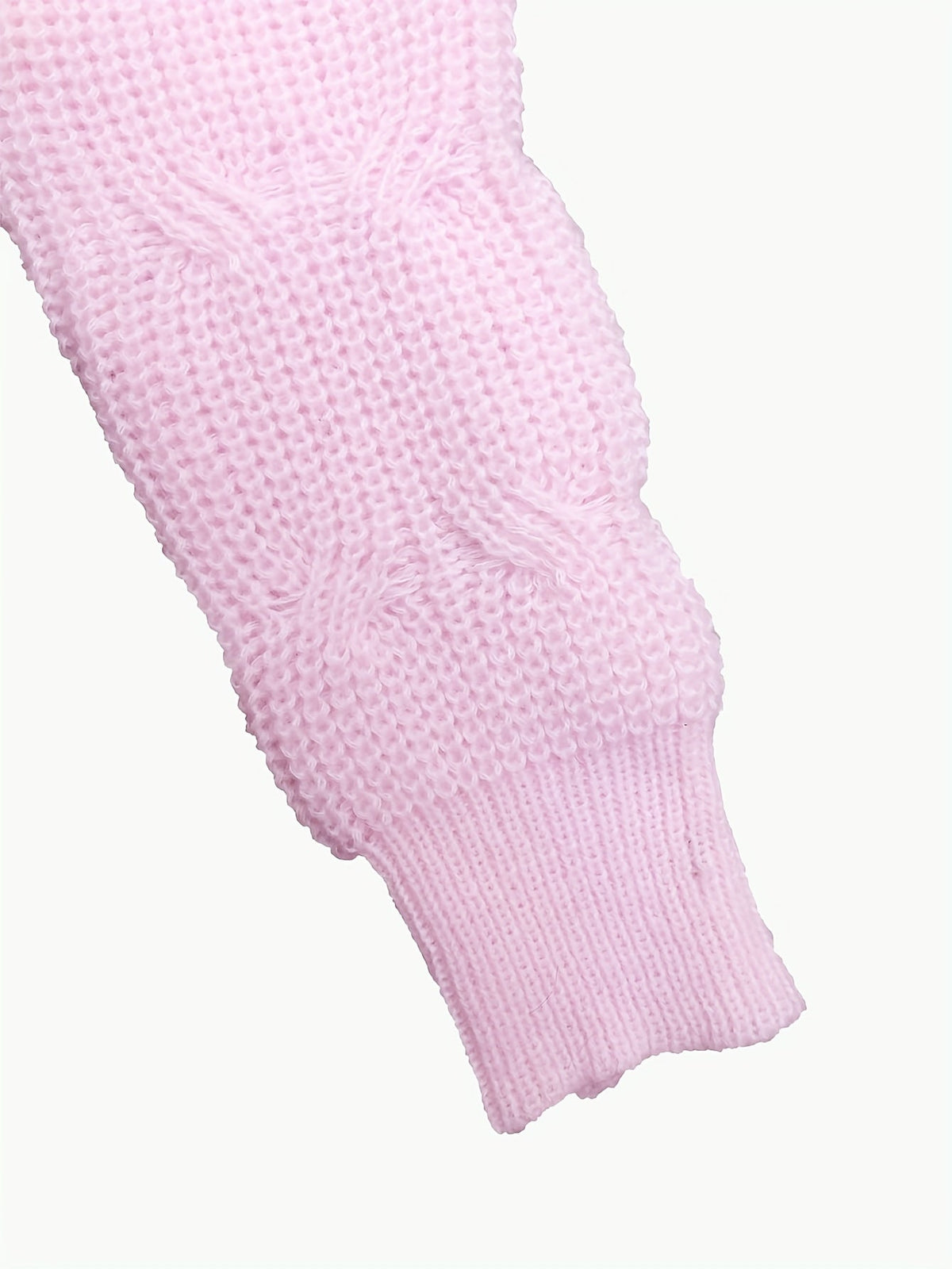 Cable Knit Cardigan Women's Pink Bow-Detail V-Neck Button-Up Sweater – Casual, Office, Holiday, Gift