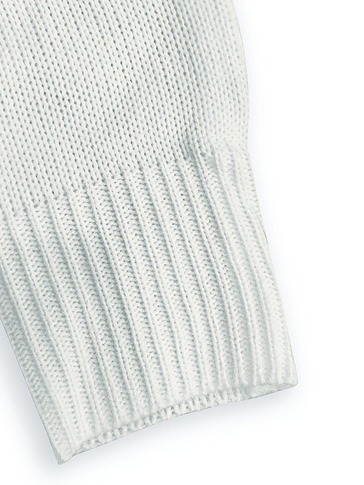 Cable Knit Jumper Colour-Block Navy White Men's Crew Neck – Casual, Office, Winter, Gift