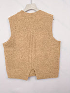 Cable Knit Sweater Vest Women's Sleeveless Crew Neck Jumper Tank – Casual, Office, Layering, Gift