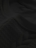 Cable Knit Sweatshirt Textured Crew Neck Black Men's Long Sleeve Pullover – Casual, Office