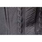 Cardigan Cable-Knit Grey Men's Full-Zip Sweater Stand Collar – Casual, Office · Werune