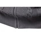 Cardigan Cable-Knit Grey Men's Full-Zip Sweater Stand Collar – Casual, Office · Werune