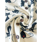 Cardigan Floral Print Button-Front Women's Long Sleeve Knit – Casual, Office, Holiday, Gift