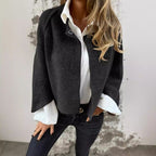 Cardigan Jacket Cashmere Women's Button-Up Cropped Knit – Casual, Office, Holiday, Gift