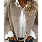 Cardigan Jacket Cashmere Women's Button-Up Cropped Knit – Casual, Office, Holiday, Gift