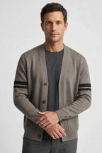 Cardigan Knit Sage Green Men's Button-Up Sweater with Front Pockets – Casual, Office, Layering, Gift