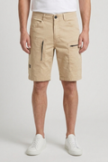 Cargo Shorts Cotton Beige Men's Zip Pockets – Casual, Holiday · Werune