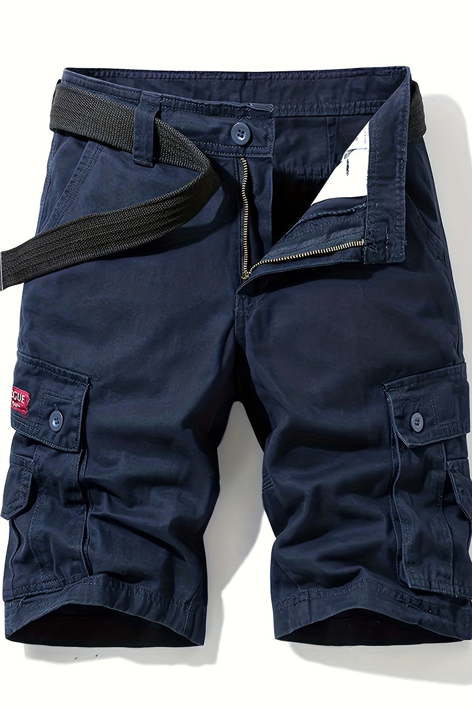 Cargo Shorts Cotton Grey Men's with Belt & Multiple Pockets – Casual, Holiday · Werune
