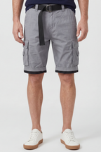 Cargo Shorts Cotton Grey Men's with Belt & Multiple Pockets – Casual, Holiday · Werune