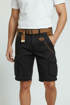 Cargo Shorts Cotton Grey Men's with Utility Pockets & Belt – Casual, Holiday · Werune