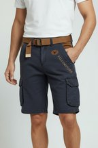 Cargo Shorts Cotton Grey Men's with Utility Pockets & Belt – Casual, Holiday · Werune
