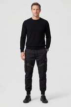 Cargo Trousers Black Men's Techwear Joggers with Straps – Casual, Streetwear Style