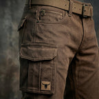 Cargo Trousers Brown Men's Multi-Pocket Utility Bottoms – Casual, Outdoor, Everyday Wear