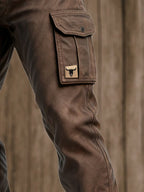 Cargo Trousers Brown Men's Multi-Pocket Utility Bottoms – Casual, Outdoor, Everyday Wear