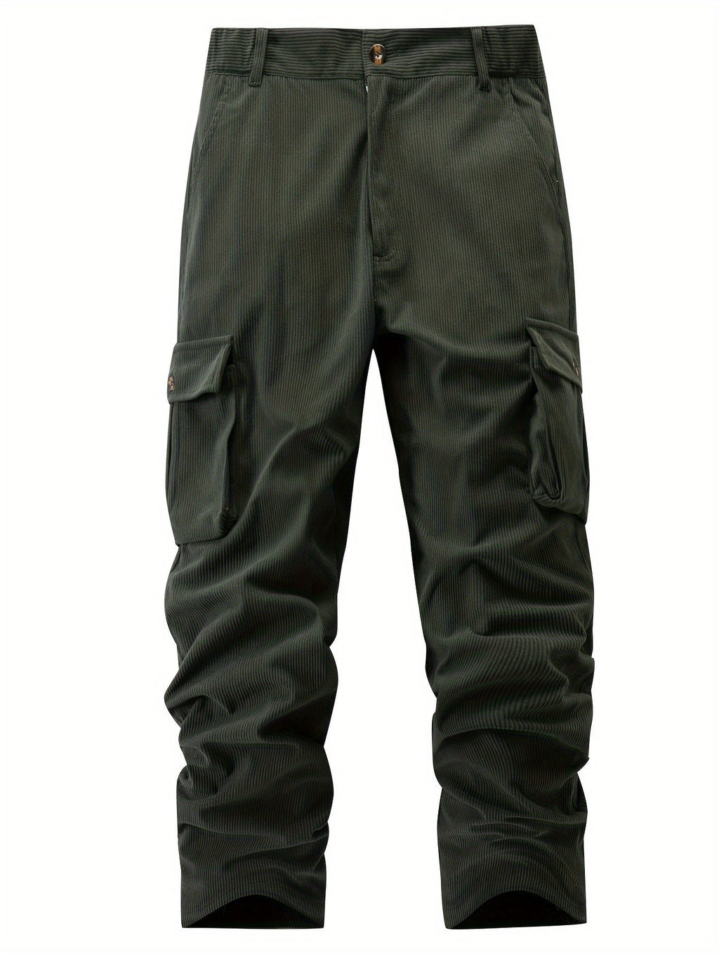 Cargo Trousers Corduroy Men's Relaxed-Fit Multi-Pocket – Casual, Outdoor, Everyday Wear