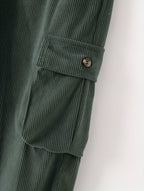 Cargo Trousers Corduroy Men's Relaxed-Fit Multi-Pocket – Casual, Outdoor, Everyday Wear