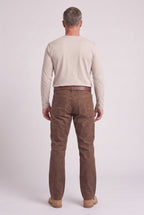 Cargo Trousers Cotton Brown Men's Straight Leg Utility – Casual, Work · Werune