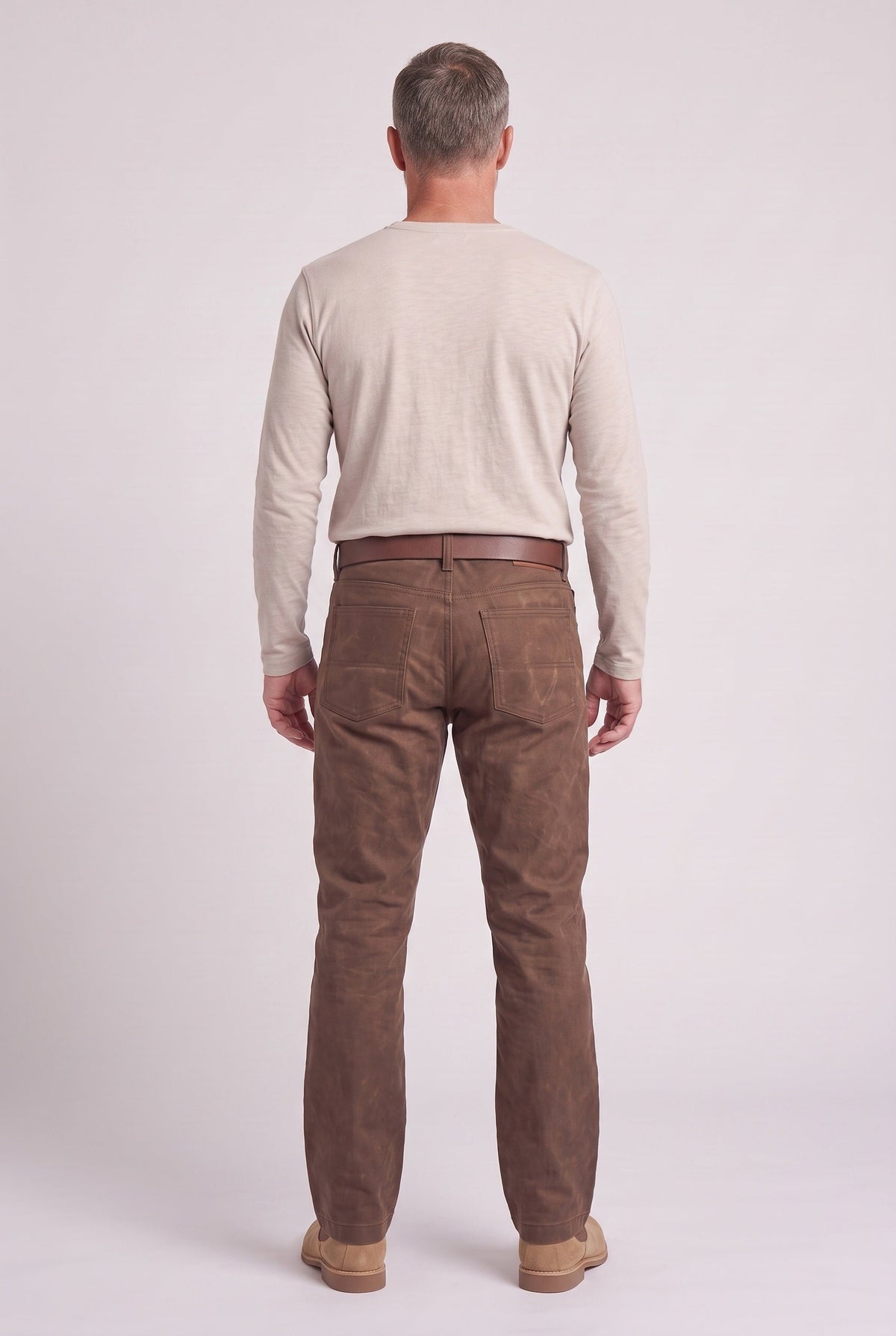 Cargo Trousers Cotton Brown Men's Straight Leg Utility – Casual, Work · Werune