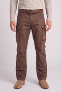 Cargo Trousers Cotton Brown Men's Straight Leg Utility – Casual, Work · Werune