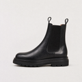 Chelsea Boots Leather Black Women's Chunky Platform Lug Sole – Casual, Office, Everyday, Gift